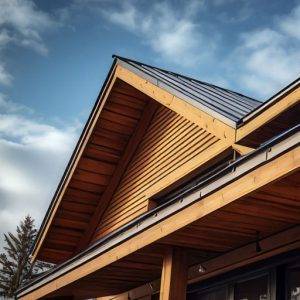 Expertly crafted wood fascias and soffits on a cabin home